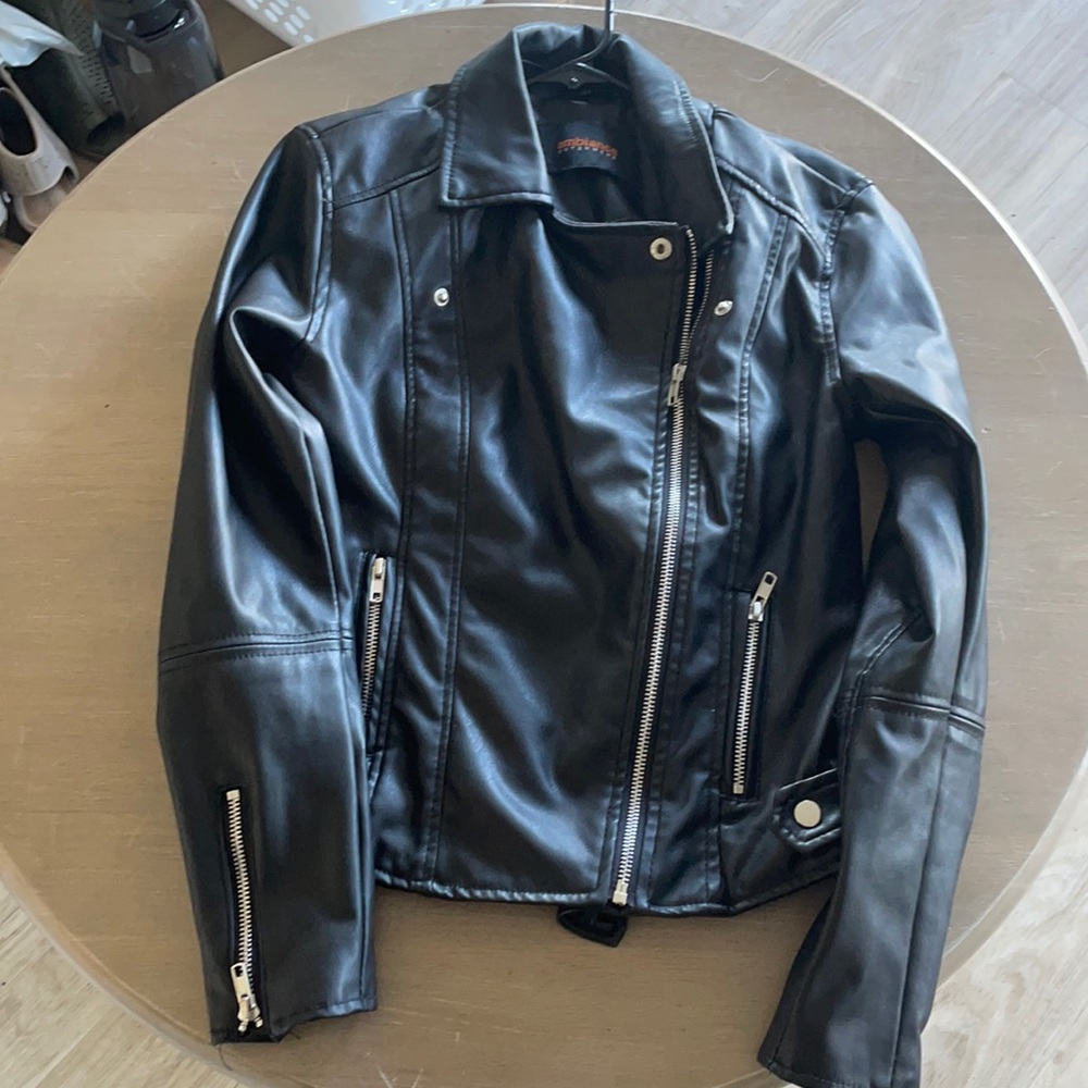 Small faux leather jacket